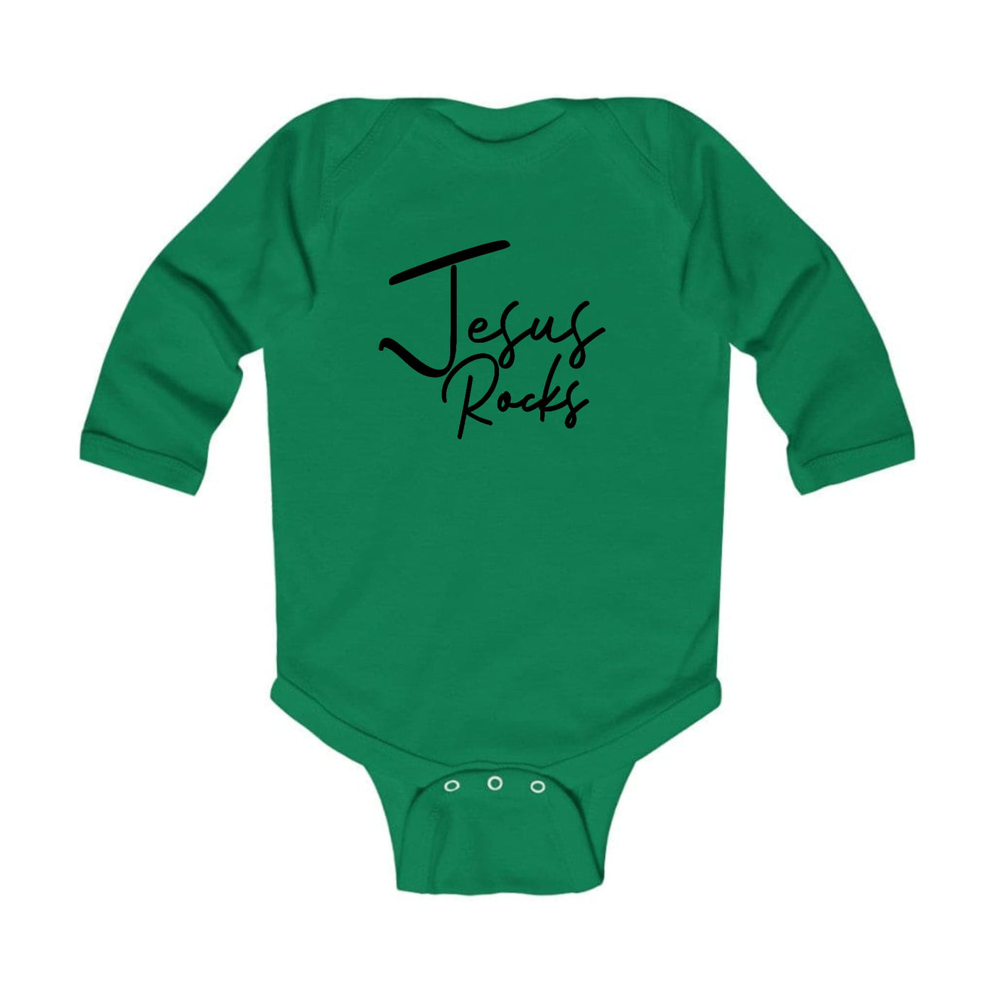 Infant Long Sleeve Graphic T-shirt Jesus Rocks Print - Childrens | Infant