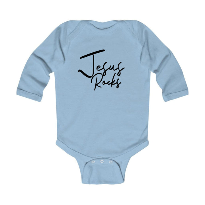 Infant Long Sleeve Graphic T-shirt Jesus Rocks Print - Childrens | Infant