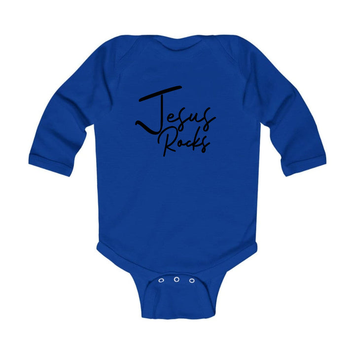 Infant Long Sleeve Graphic T-shirt Jesus Rocks Print - Childrens | Infant