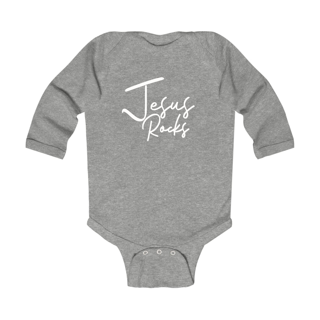 Infant Long Sleeve Graphic T-shirt Jesus Rocks Print - Childrens | Infant