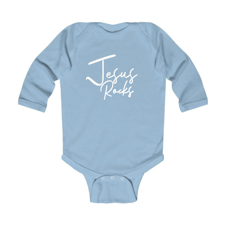 Infant Long Sleeve Graphic T-shirt Jesus Rocks Print - Childrens | Infant