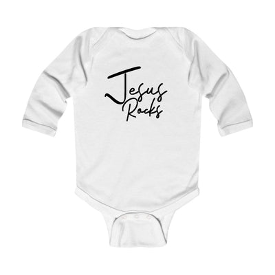 Infant Long Sleeve Graphic T-shirt Jesus Rocks Print - Childrens | Infant