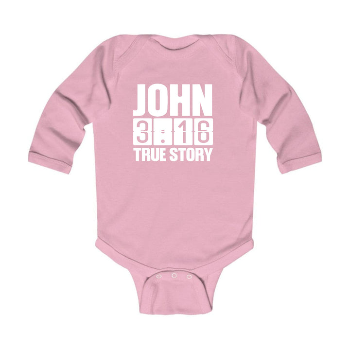 Infant Long Sleeve Graphic T-shirt John 3:16 True Story Print - Childrens