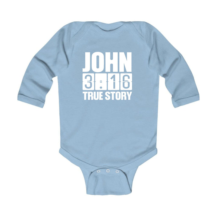 Infant Long Sleeve Graphic T-shirt John 3:16 True Story Print - Childrens