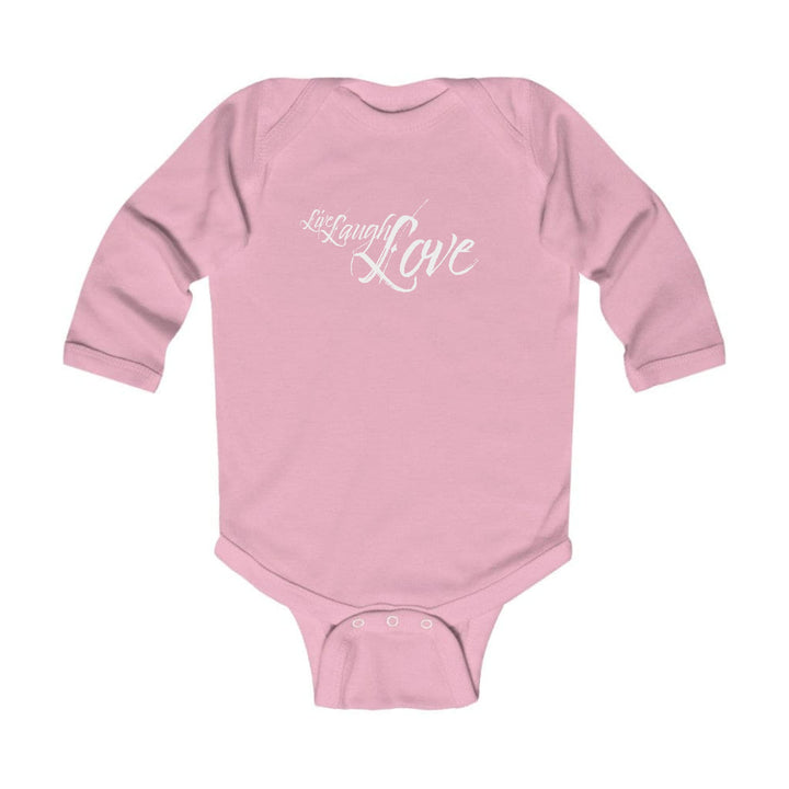 Infant Long Sleeve Graphic T-shirt Live Laugh Love Light Grey - Childrens