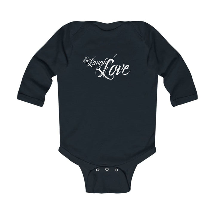 Infant Long Sleeve Graphic T-shirt Live Laugh Love Light Grey - Childrens