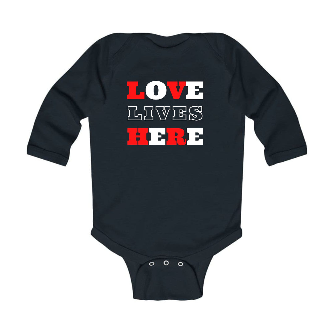 Infant Long Sleeve Graphic T-shirt Love Lives Here Christian - Childrens