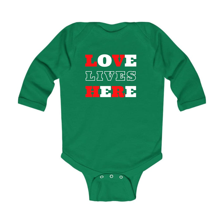 Infant Long Sleeve Graphic T-shirt Love Lives Here Christian - Childrens