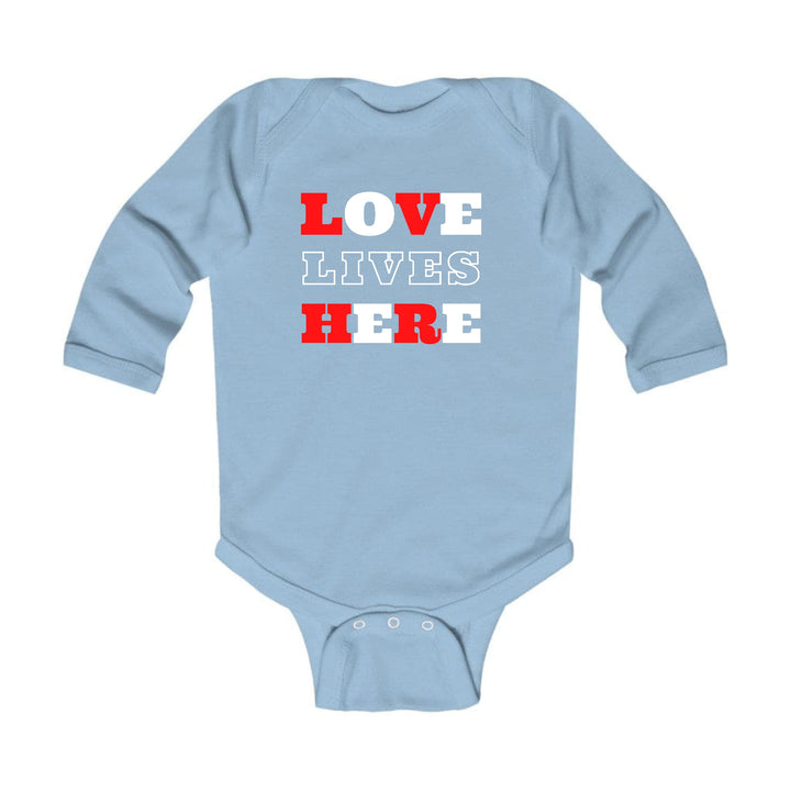 Infant Long Sleeve Graphic T-shirt Love Lives Here Christian - Childrens