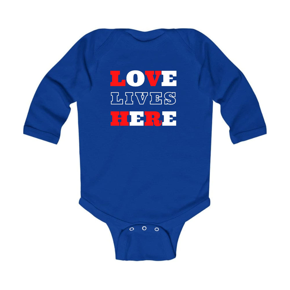 Infant Long Sleeve Graphic T-shirt Love Lives Here Christian - Childrens