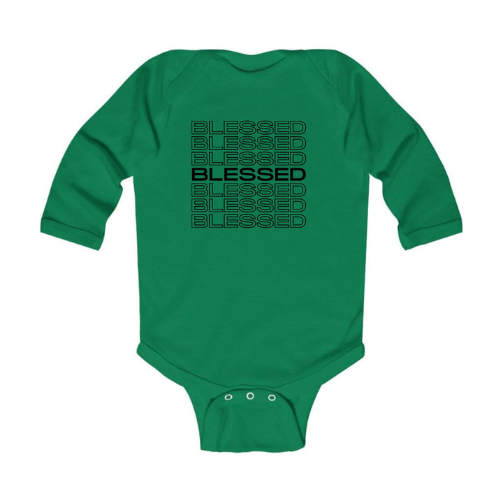 Infant Long Sleeve Graphic T-shirt Stacked Blessed Print - Childrens | Infant