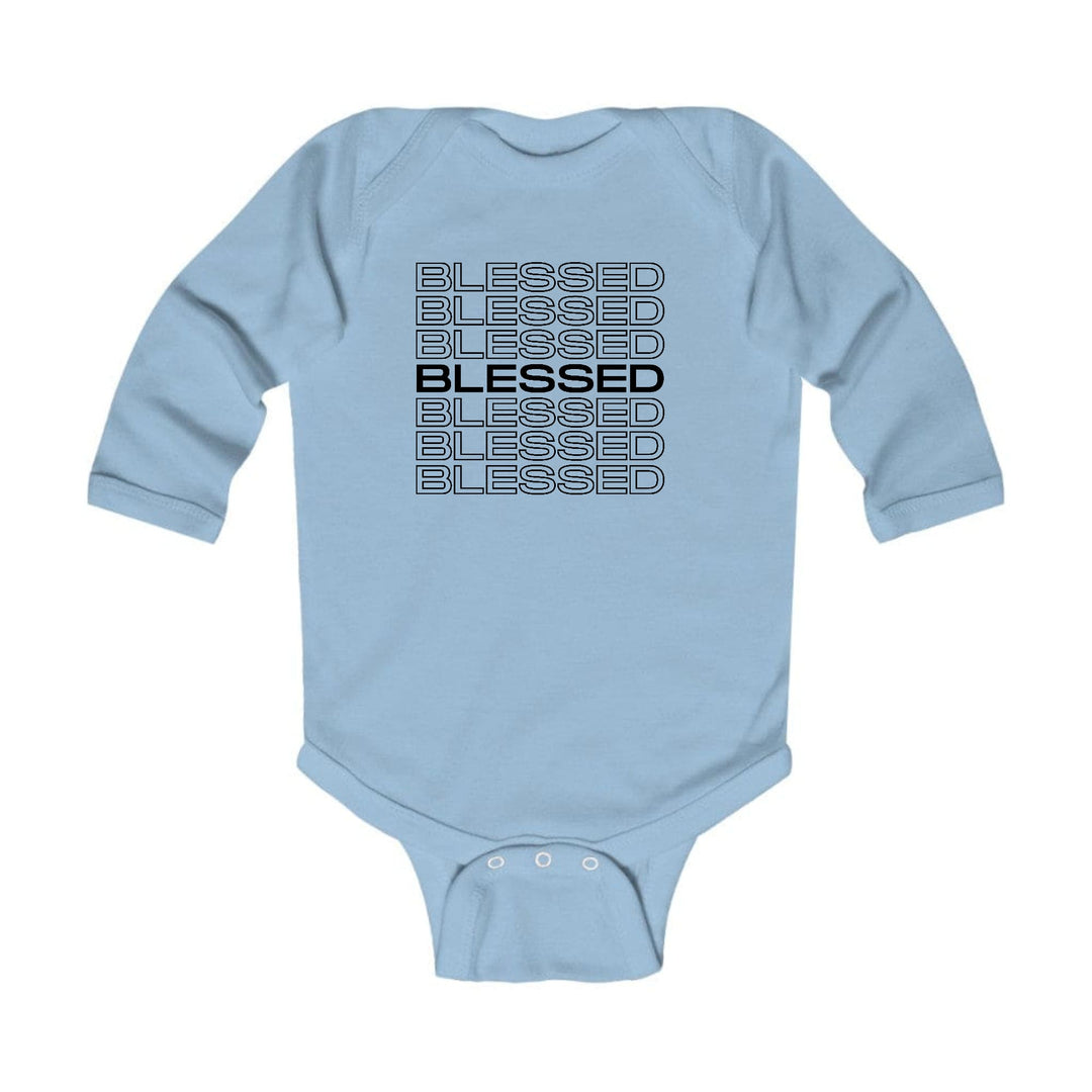 Infant Long Sleeve Graphic T-shirt Stacked Blessed Print - Childrens | Infant