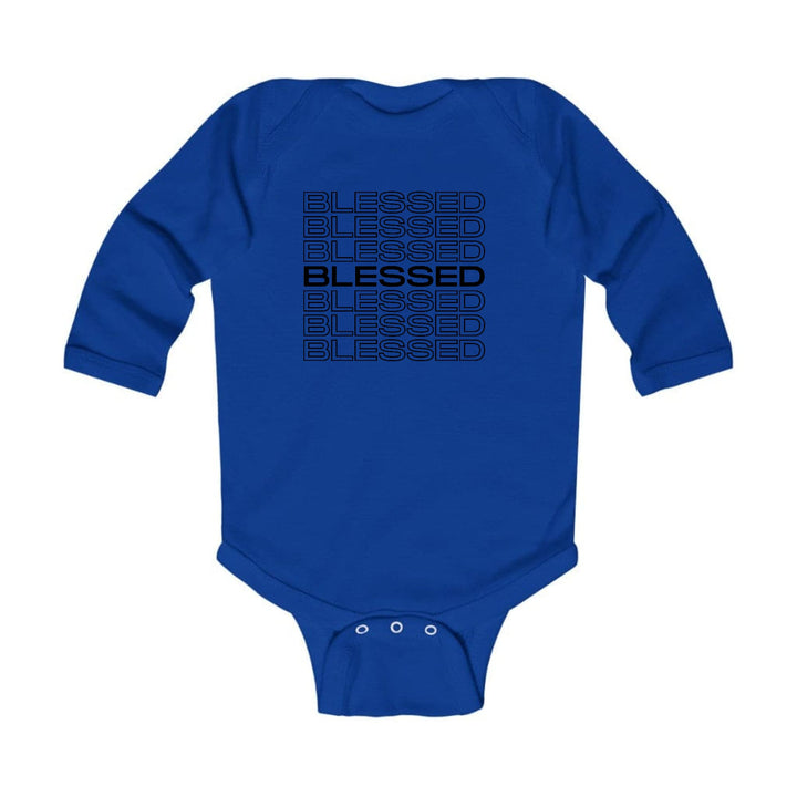 Infant Long Sleeve Graphic T-shirt Stacked Blessed Print - Childrens | Infant