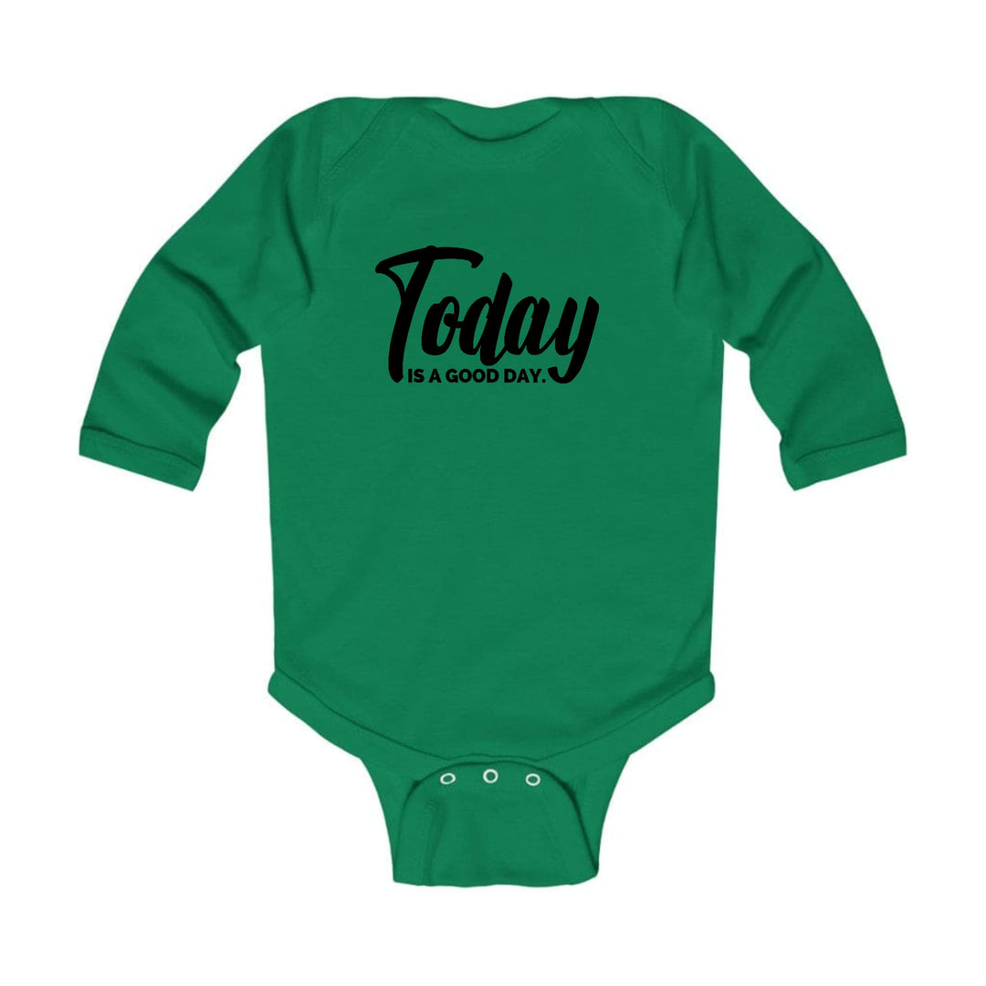 Infant Long Sleeve Graphic T-shirt Today is a Good Day Black - Childrens