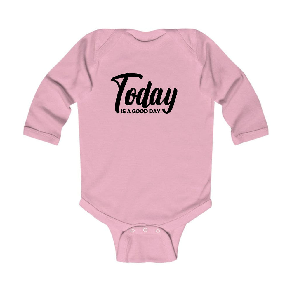 Infant Long Sleeve Graphic T-shirt Today is a Good Day Black - Childrens