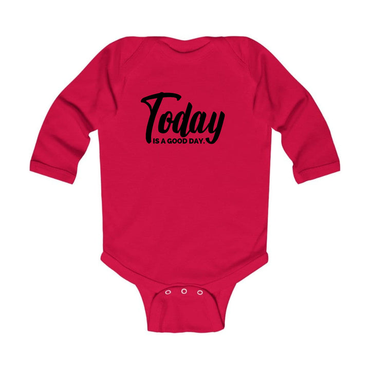 Infant Long Sleeve Graphic T-shirt Today is a Good Day Black - Childrens