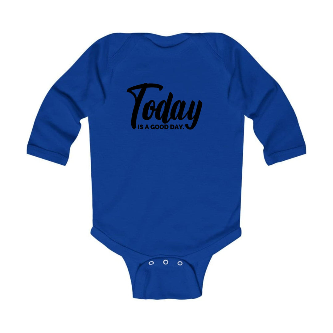 Infant Long Sleeve Graphic T-shirt Today is a Good Day Black - Childrens