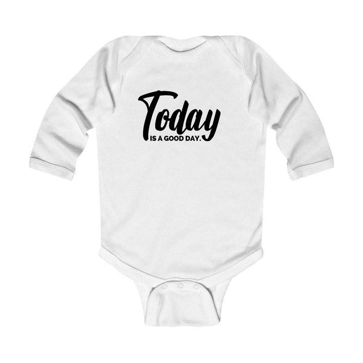 Infant Long Sleeve Graphic T-shirt Today is a Good Day Black - Childrens