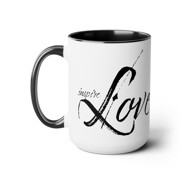 Inspire Love Two-tone Coffee Mugs 15oz - Decorative | Ceramic Mugs | 15oz