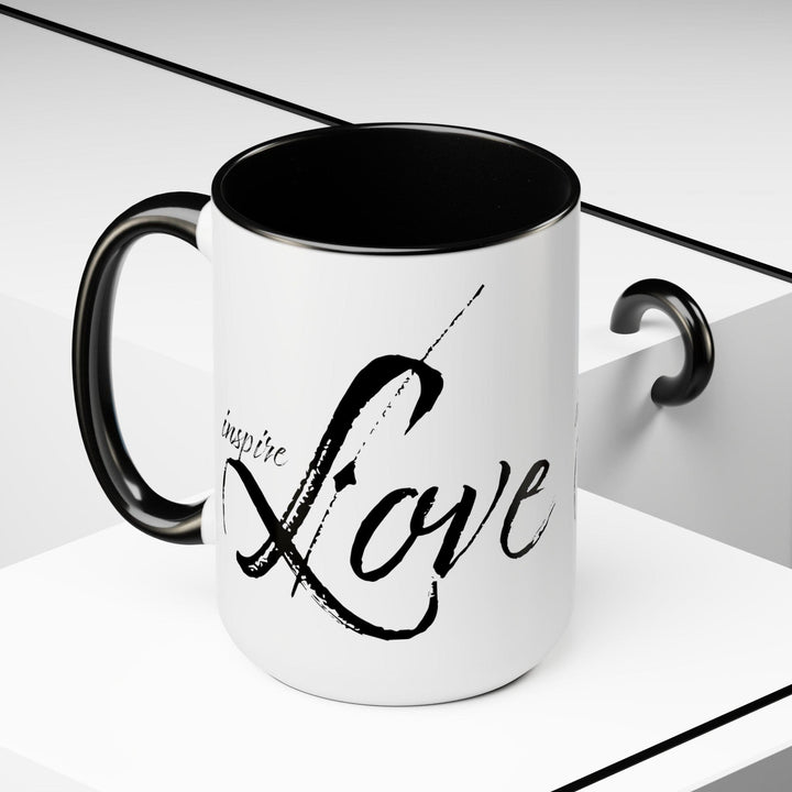 Inspire Love Two-tone Coffee Mugs 15oz - Decorative | Ceramic Mugs | 15oz