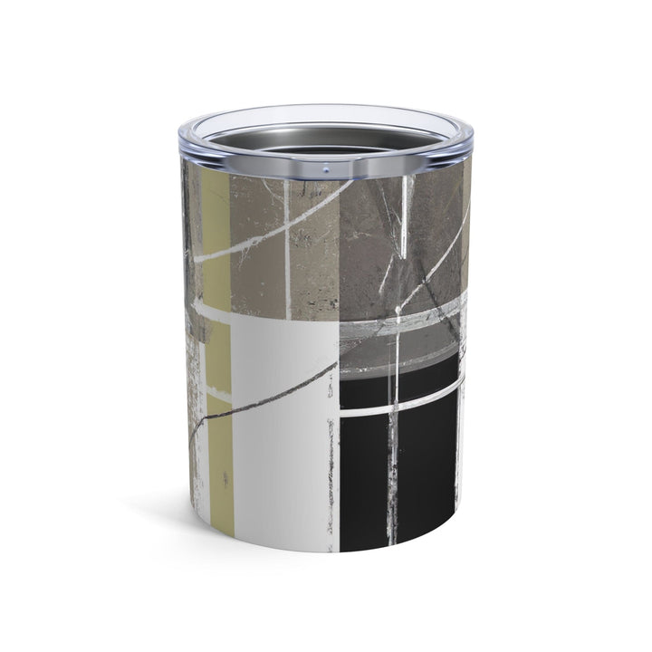 Insulated Tumbler 10oz Abstract Brown Geometric Shapes - Decorative | Tumblers