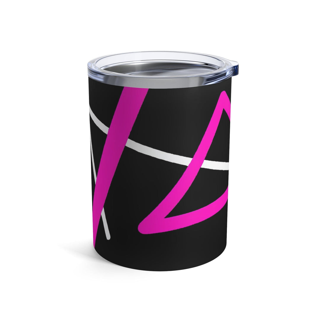 Insulated Tumbler 10oz Black and Pink Pattern - Decorative | Tumblers | 10oz