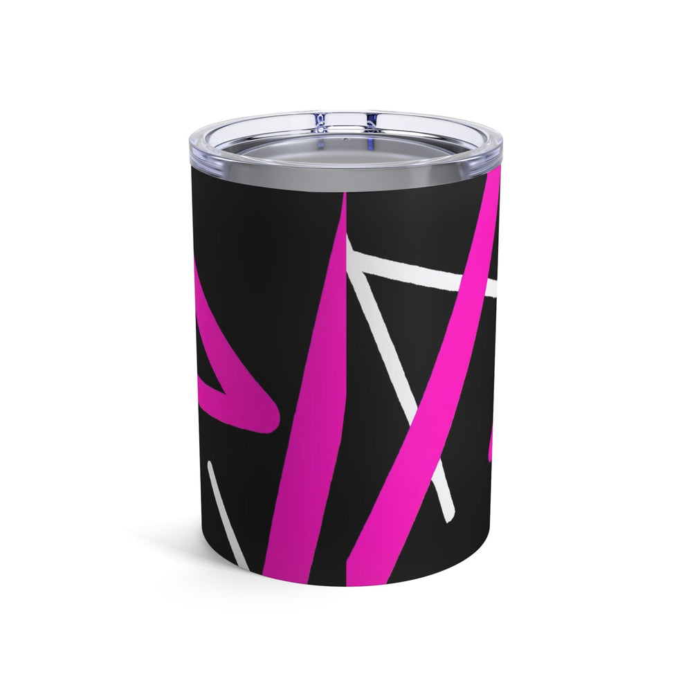 Insulated Tumbler 10oz Black and Pink Pattern - Decorative | Tumblers | 10oz