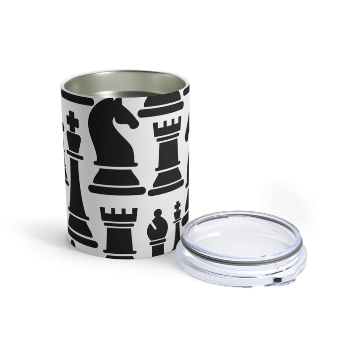 Insulated Tumbler 10oz Black and White Chess Print - Decorative | Tumblers