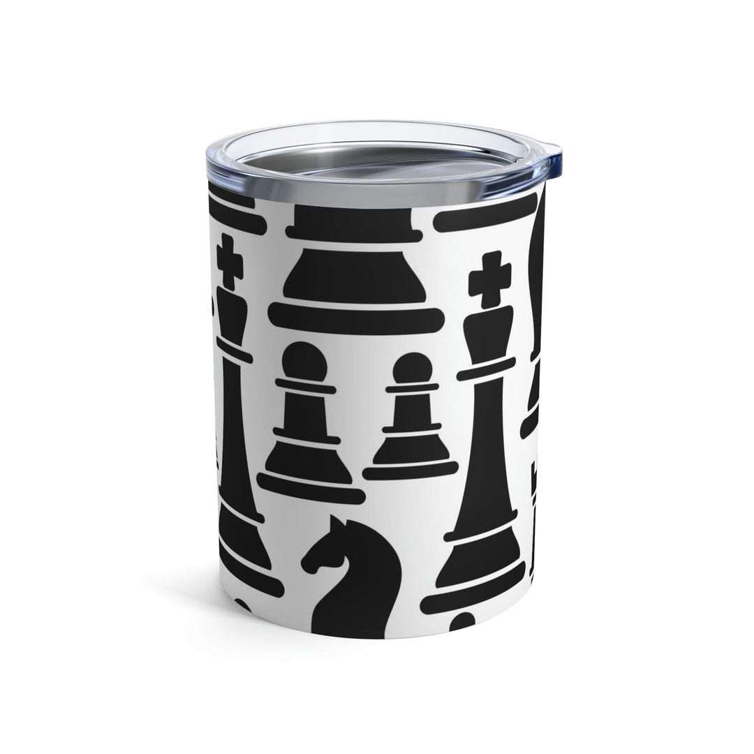 Insulated Tumbler 10oz Black and White Chess Print - Decorative | Tumblers