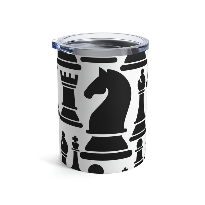 Insulated Tumbler 10oz Black and White Chess Print - Decorative | Tumblers