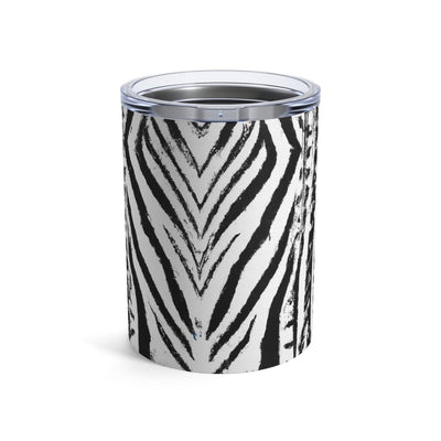 Insulated Tumbler 10oz Black And White Native Pattern - Mug