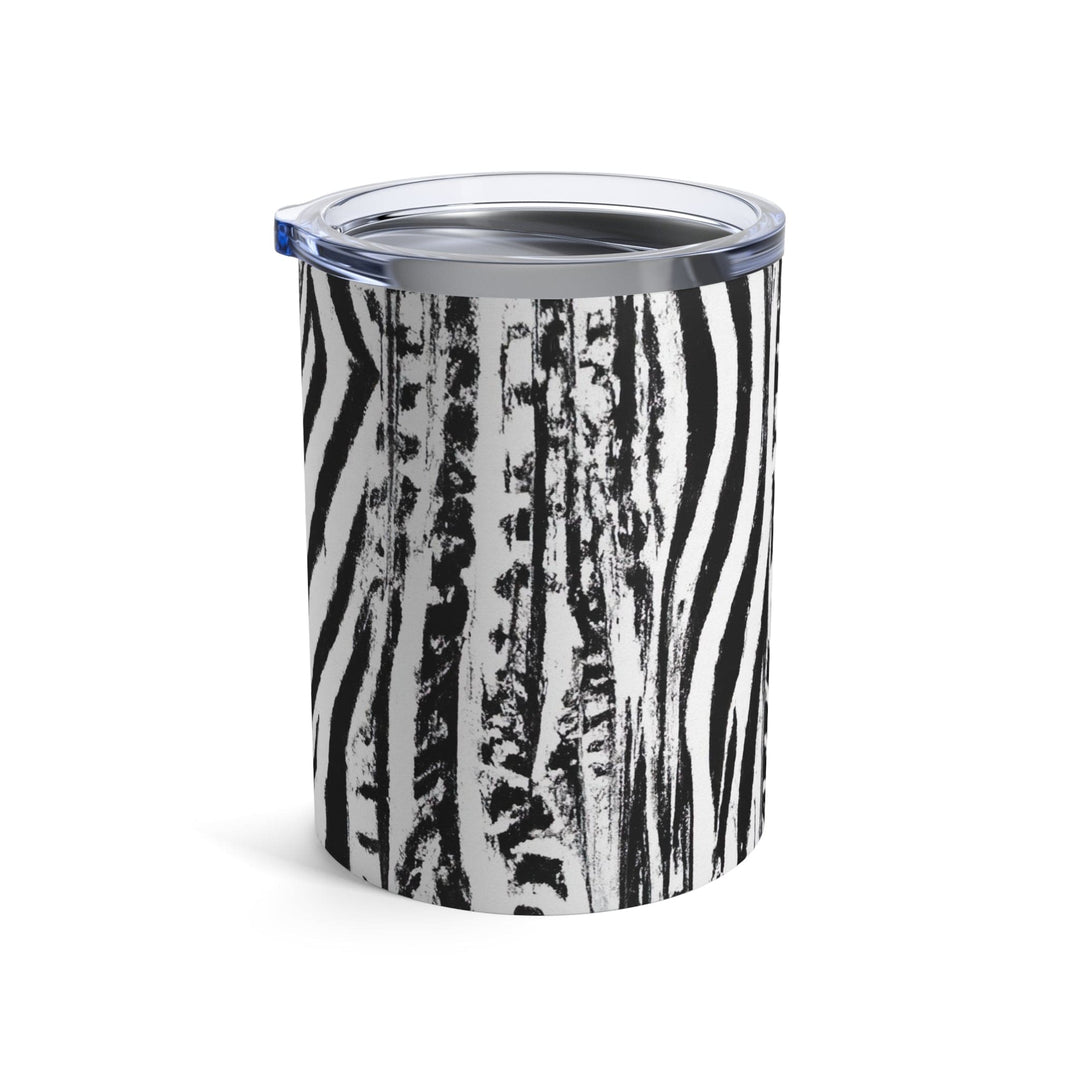 Insulated Tumbler 10oz Black and White Native Pattern - Decorative | Tumblers