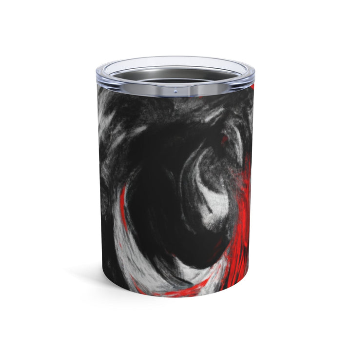 Insulated Tumbler 10oz Decorative Black Red White Abstract Seamless Pattern