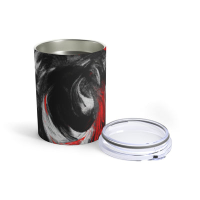 Insulated Tumbler 10oz Decorative Black Red White Abstract Seamless Pattern
