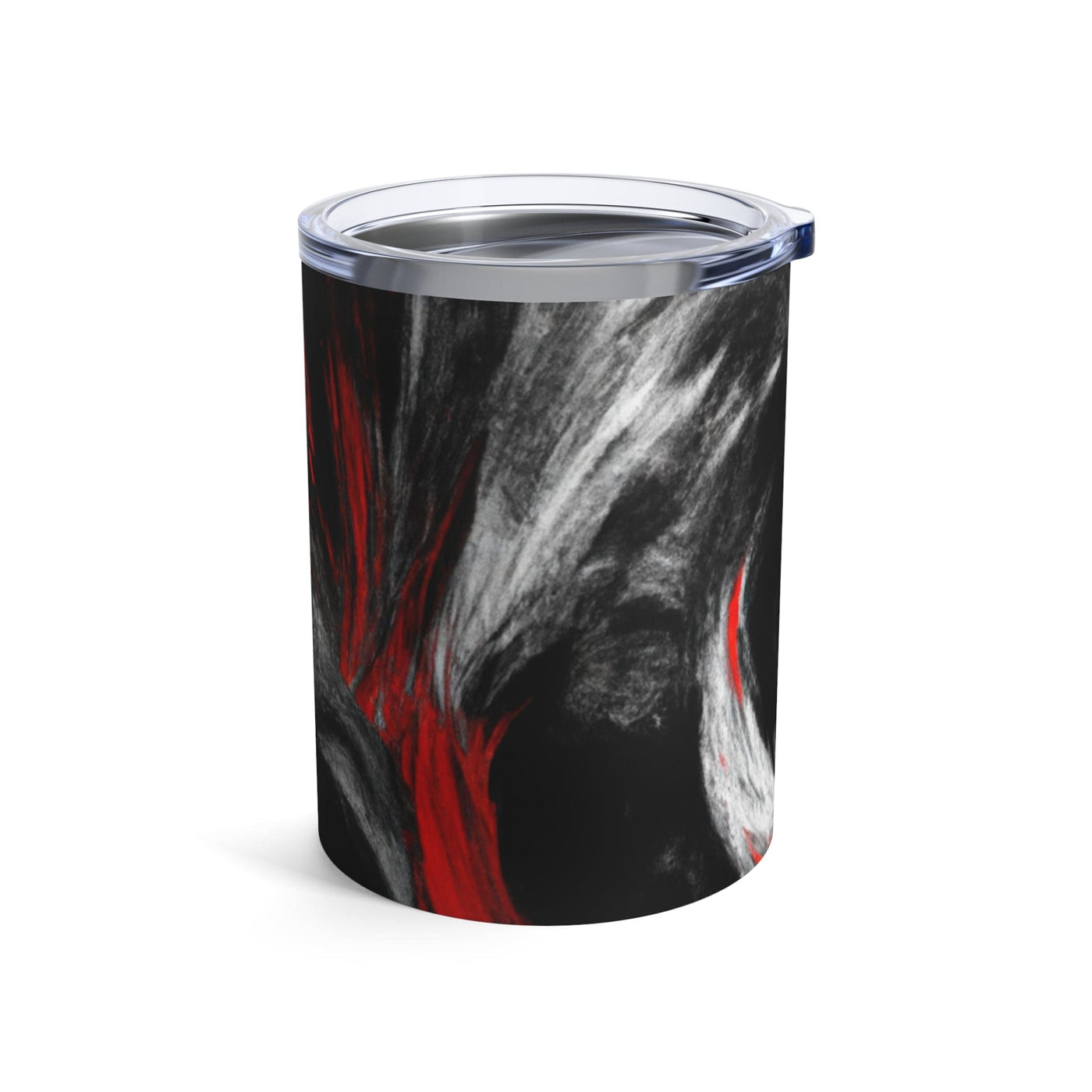 Insulated Tumbler 10oz Decorative Black Red White Abstract Seamless Pattern