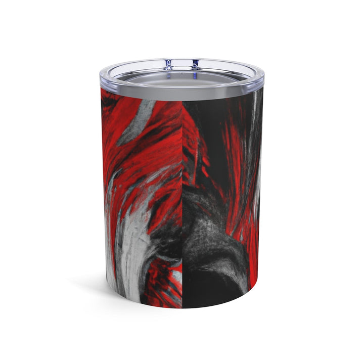 Insulated Tumbler 10oz Decorative Black Red White Abstract Seamless Pattern