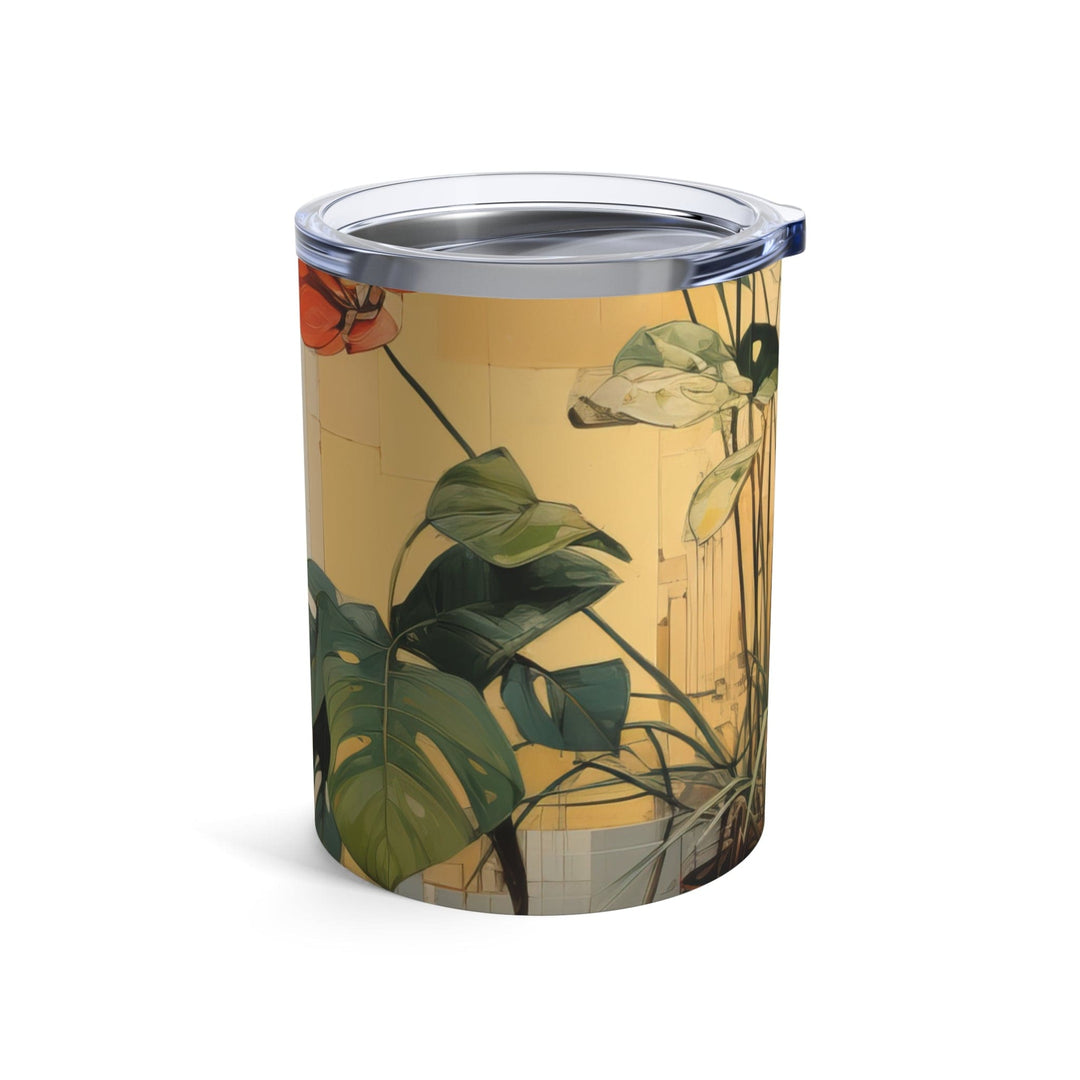 Insulated Tumbler 10oz Earthy Rustic Potted Plants Print - Decorative