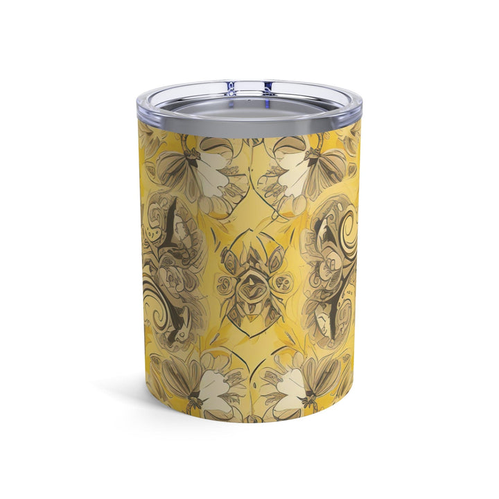 Insulated Tumbler 10oz Floral Yellow Bandanna Print - Mug