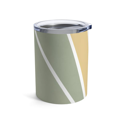 Insulated Tumbler 10oz Green Abstract Geometric Pattern - Mug