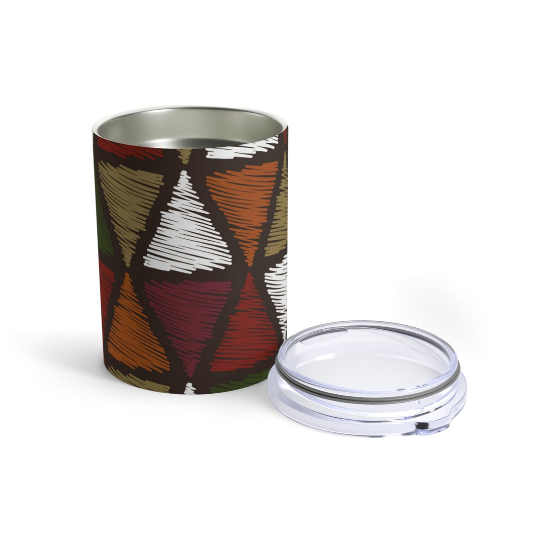 Insulated Tumbler 10oz Multicolor Tribal Pattern - Decorative | Tumblers | 10oz