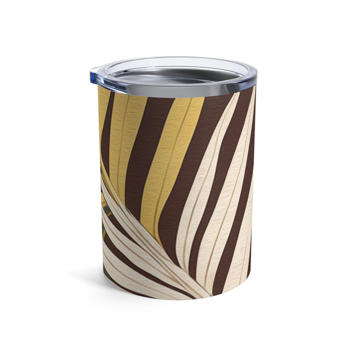 Insulated Tumbler 10oz Palm Tree Leaves Yellow And Green Illustration