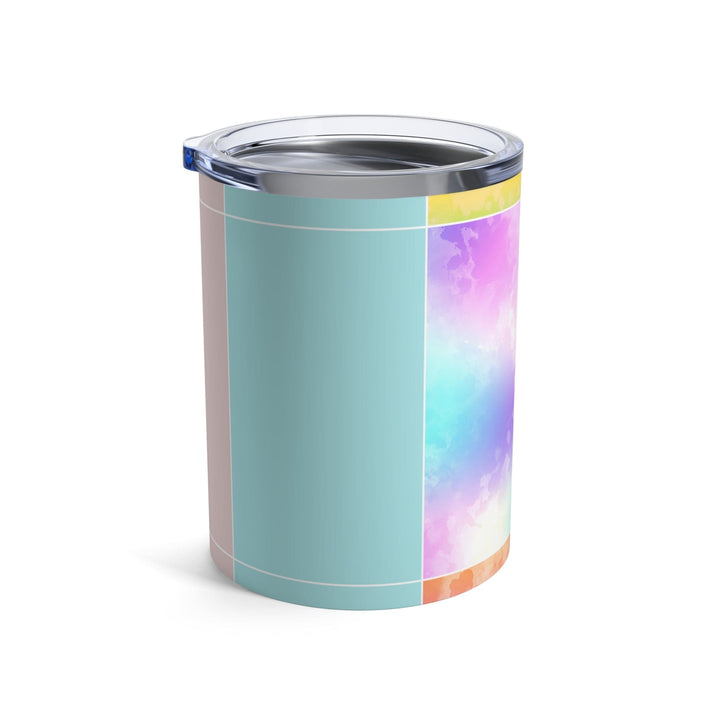 Insulated Tumbler 10oz Pastel Colorblock Watercolor Illustration - Decorative