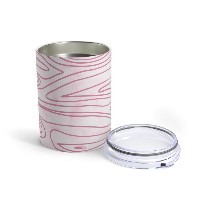 Insulated Tumbler 10oz Pink Line Art Sketch Print - Decorative | Tumblers | 10oz