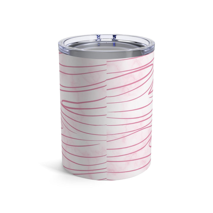 Insulated Tumbler 10oz Pink Line Art Sketch Print - Decorative | Tumblers | 10oz