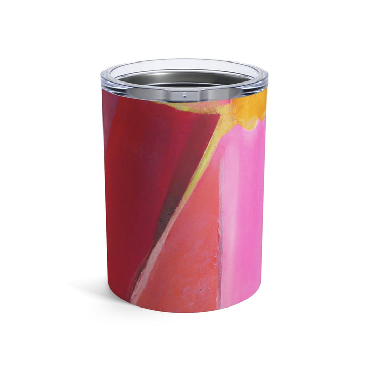 Insulated Tumbler 10oz Pink Mauve Red Geometric Pattern - Decorative | Tumblers