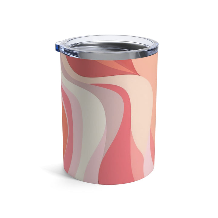 Insulated Tumbler 10oz Pink White Boho Swirl Lines - Decorative | Tumblers