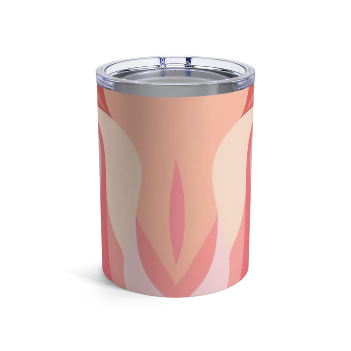 Insulated Tumbler 10oz Pink White Boho Swirl Lines - Decorative | Tumblers