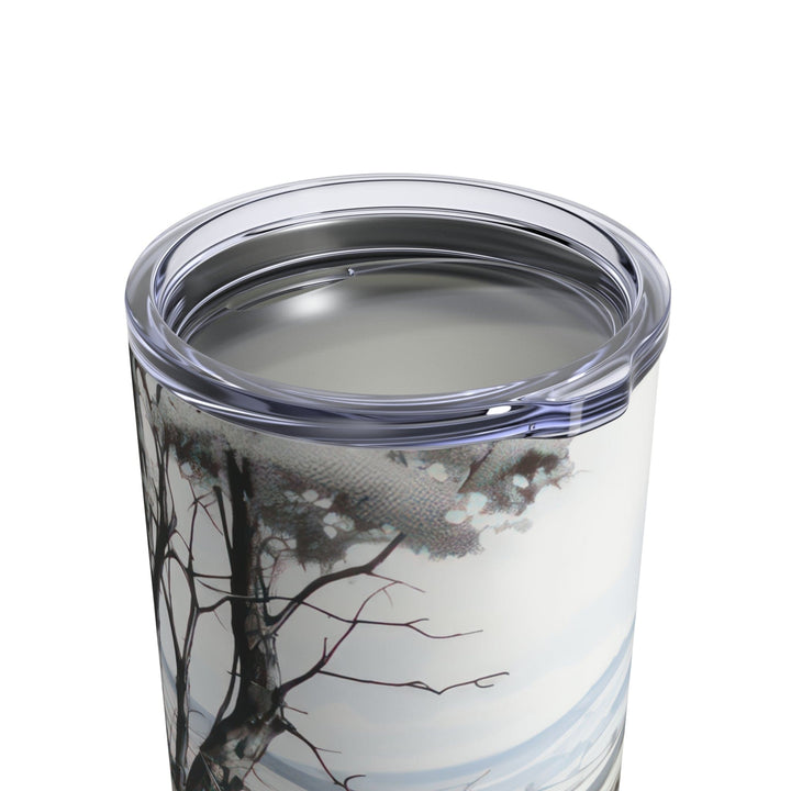 Insulated Tumbler 10oz Still Waters Watercolor Peaceful Lake Print - Decorative