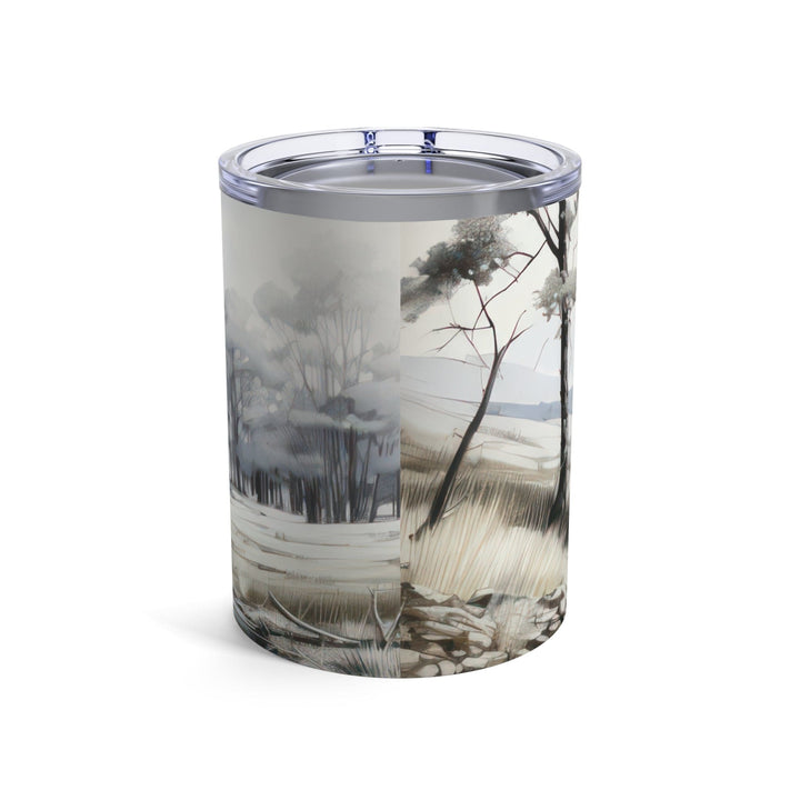 Insulated Tumbler 10oz Still Waters Watercolor Peaceful Lake Print - Decorative