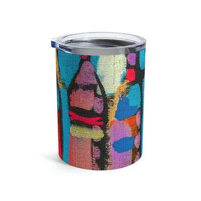 Insulated Tumbler 10oz Sutileza Smooth Colorful Abstract Print - Decorative